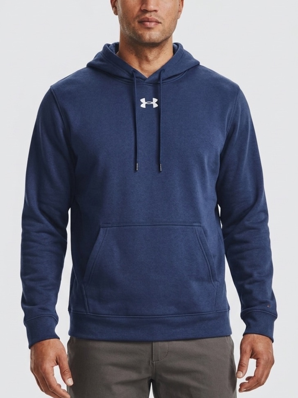 Under Armour Men's Loose Fit Performance Fleece Hoodie Blue Size Large